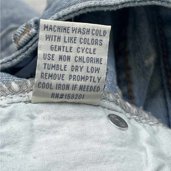 Khaki + Blue Daisy Cut Off Denim Shorts Women’s Juniors 3/26 Y2K Festival Jeans - Picture 5 of 10